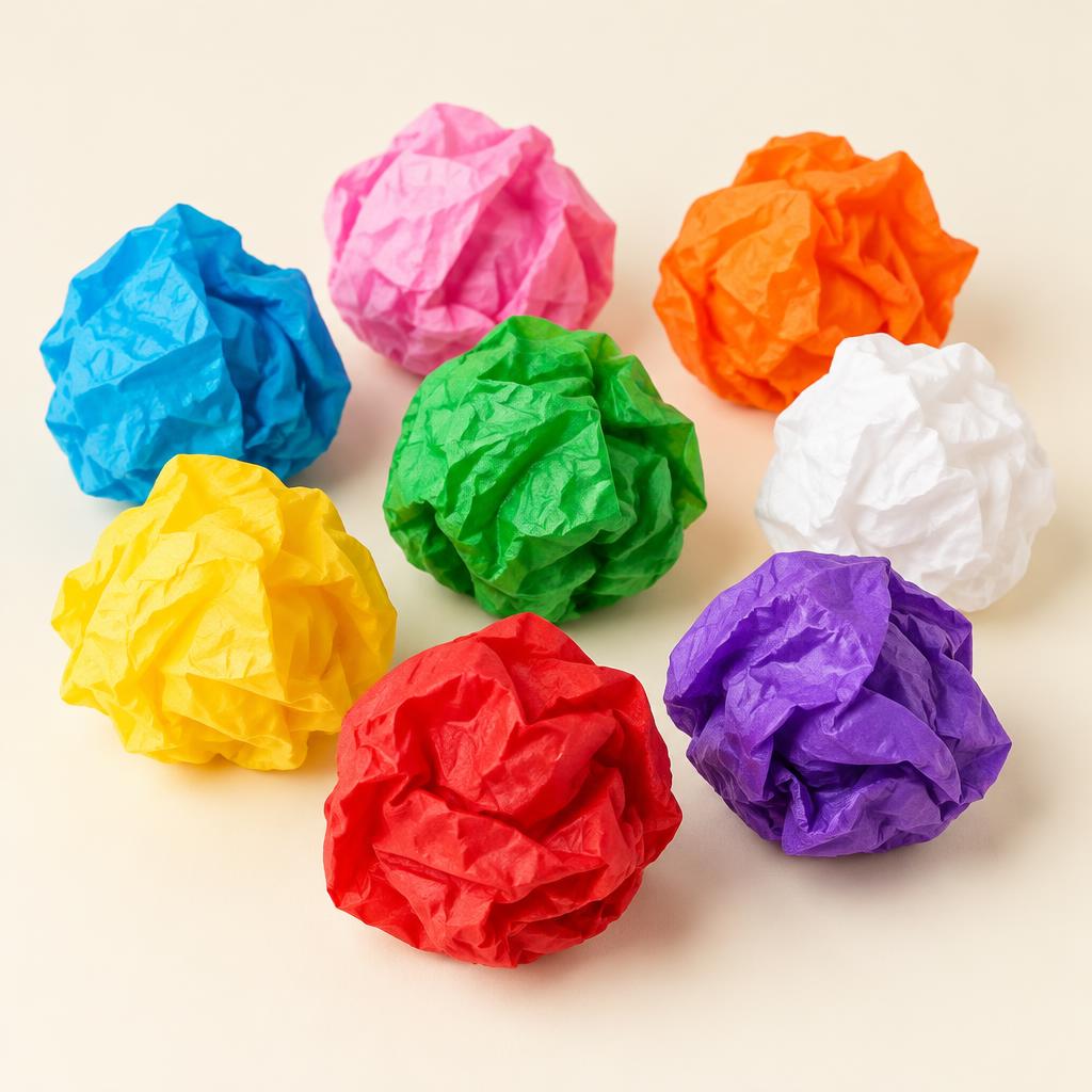 Papel de seda amassado